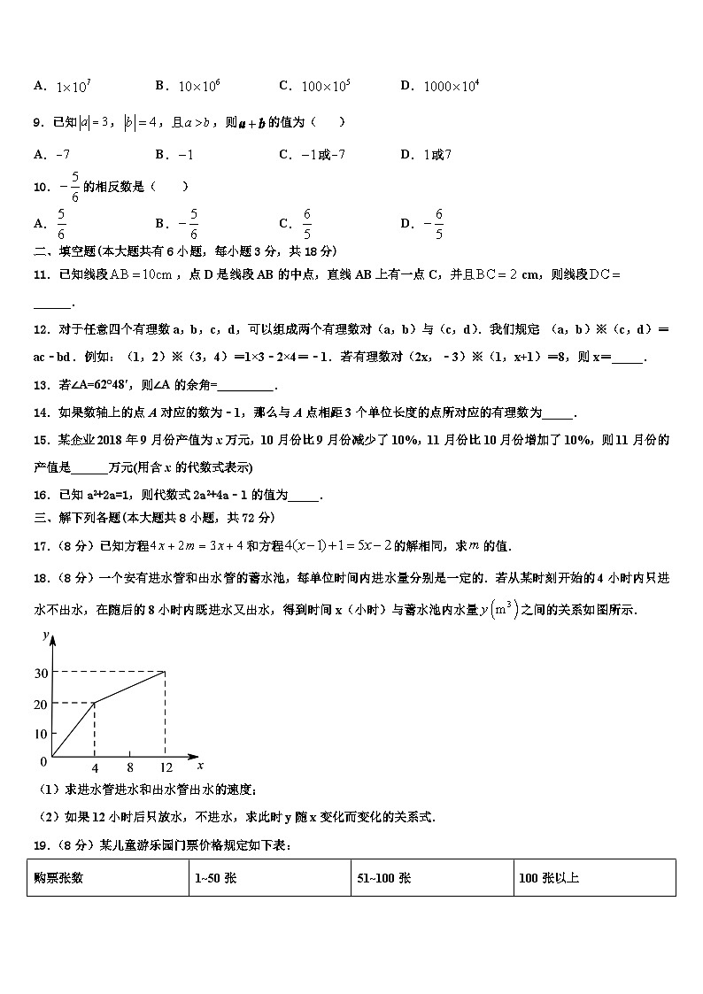 2026届四川省遂宁市安居区石洞中学七年级数学第一学期期末质量检测模拟试题含解析第2页