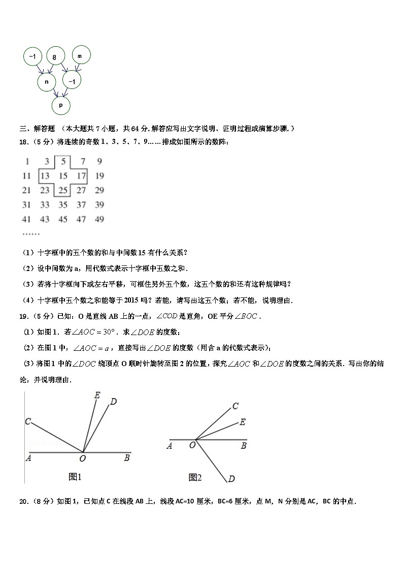 2026届四川省眉山市东坡中学数学七年级第一学期期末学业水平测试模拟试题含解析第3页