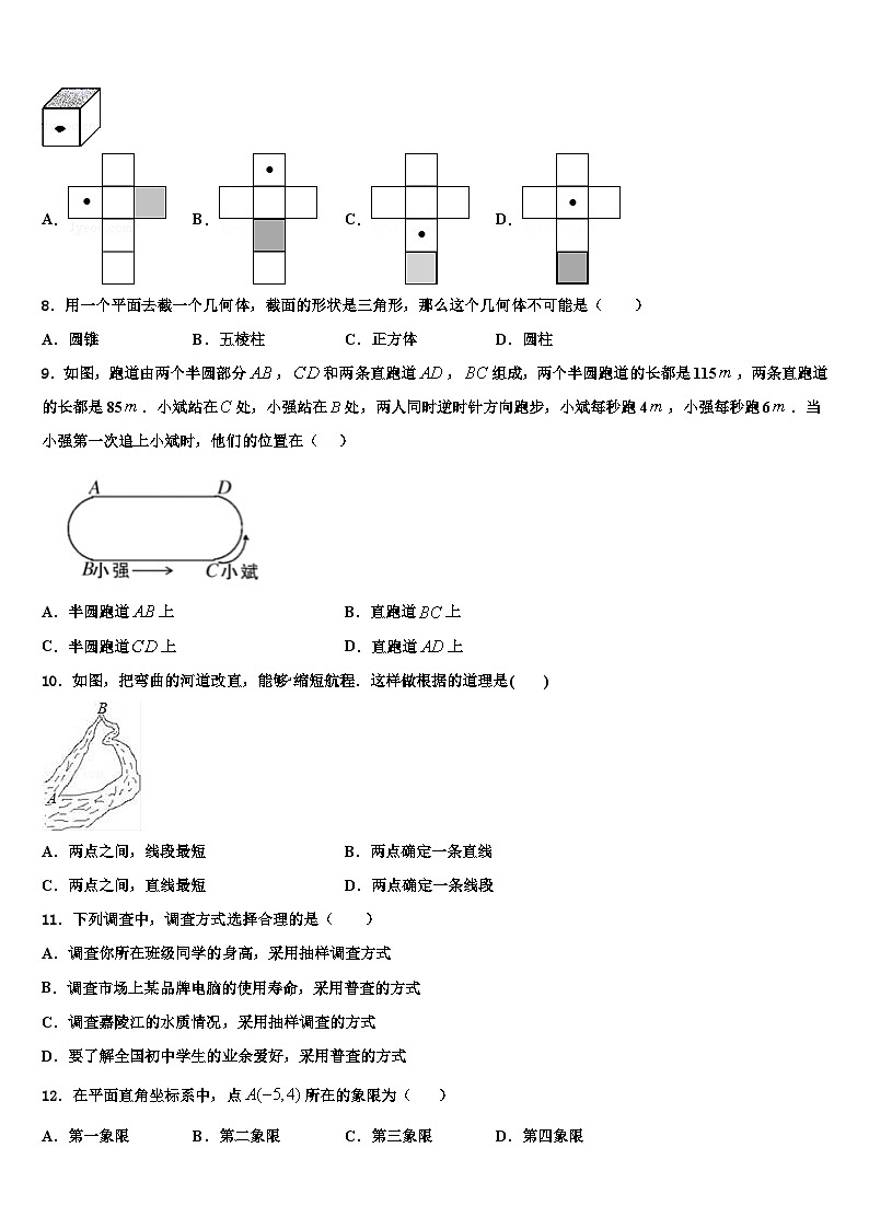 2026届四川省广元市四中学七年级数学第一学期期末监测试题含解析第2页