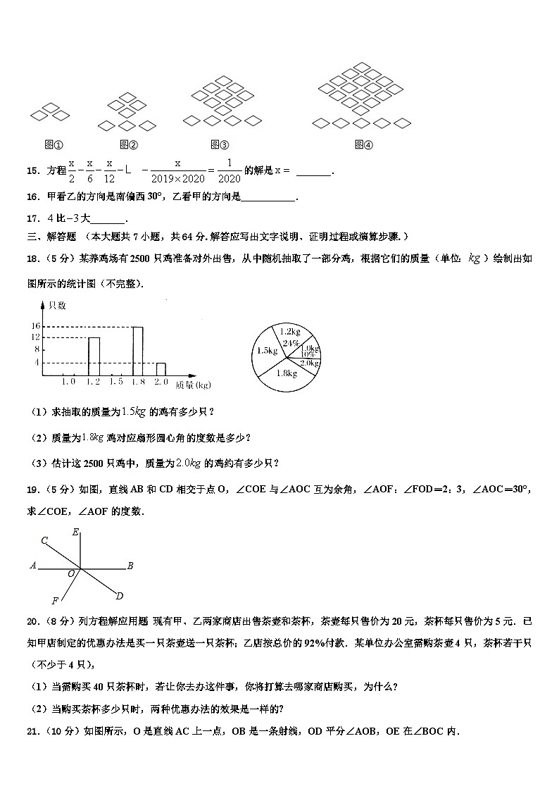 2026届四川省成都市盐道街中学数学七年级第一学期期末学业水平测试模拟试题含解析第3页