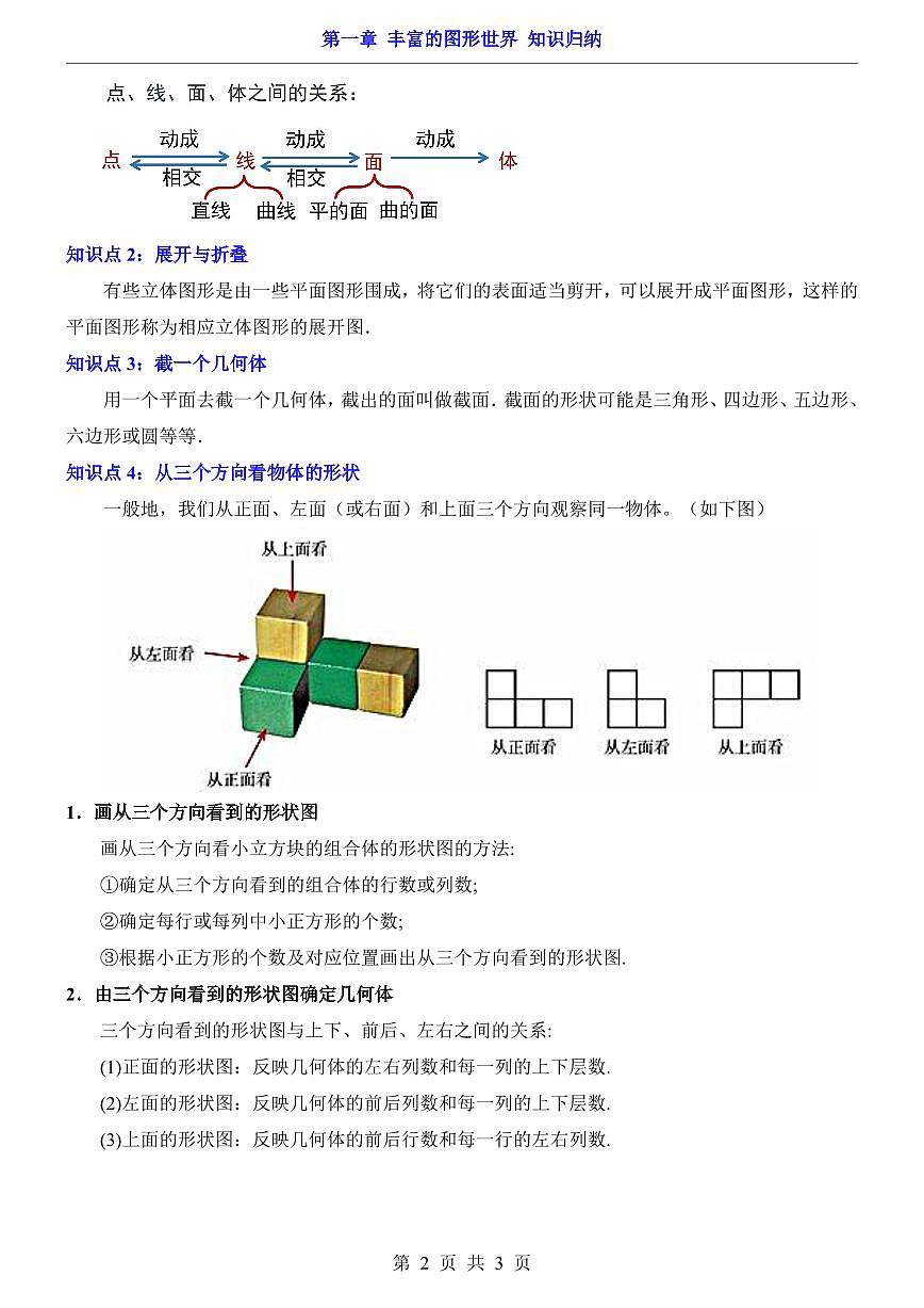 2024版北师大版七年级上册数学期末全册高频常考必背知识点归纳汇总第2页