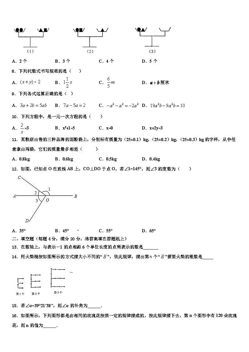 2026届苏州市高新区七年级数学第一学期期末联考试题含解析第2页