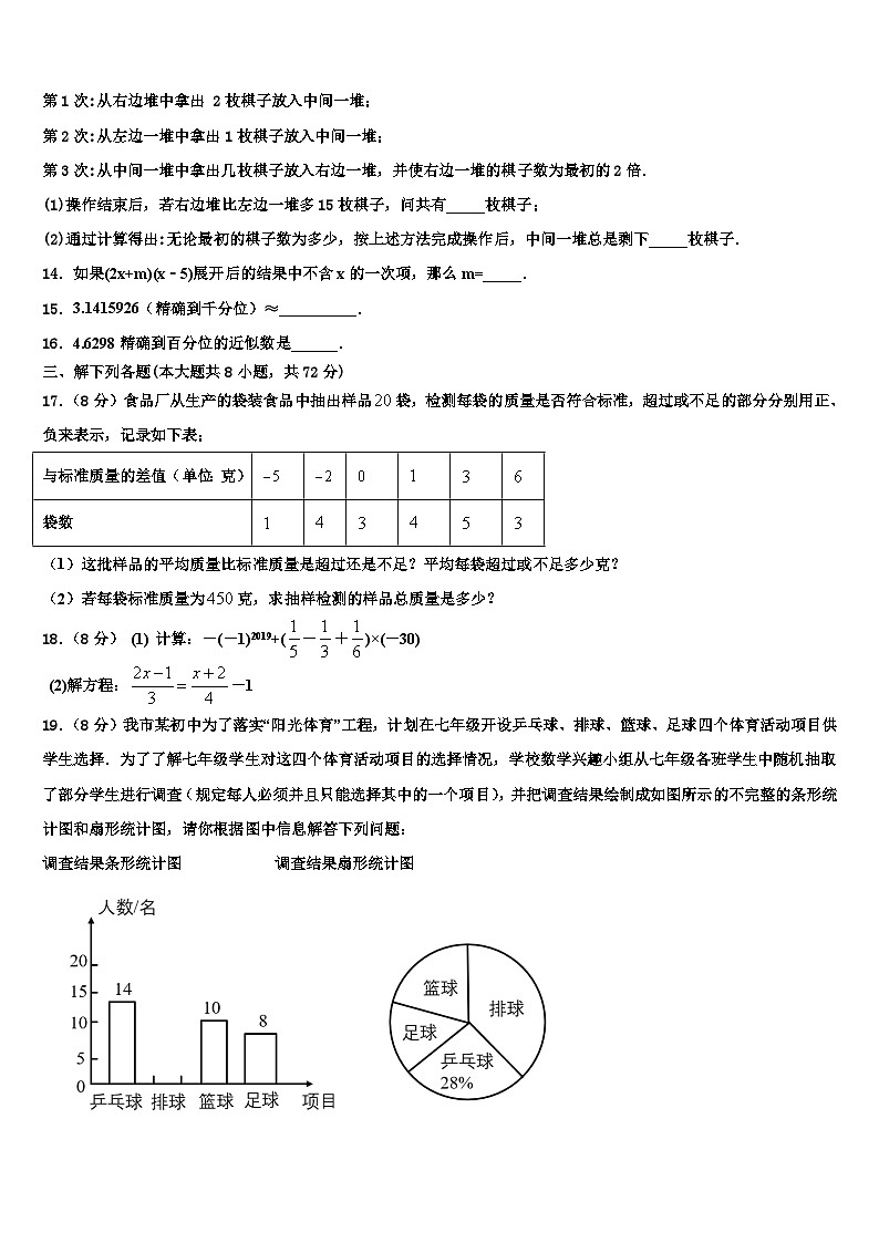 2026届温州市重点中学数学七上期末预测试题含解析第3页