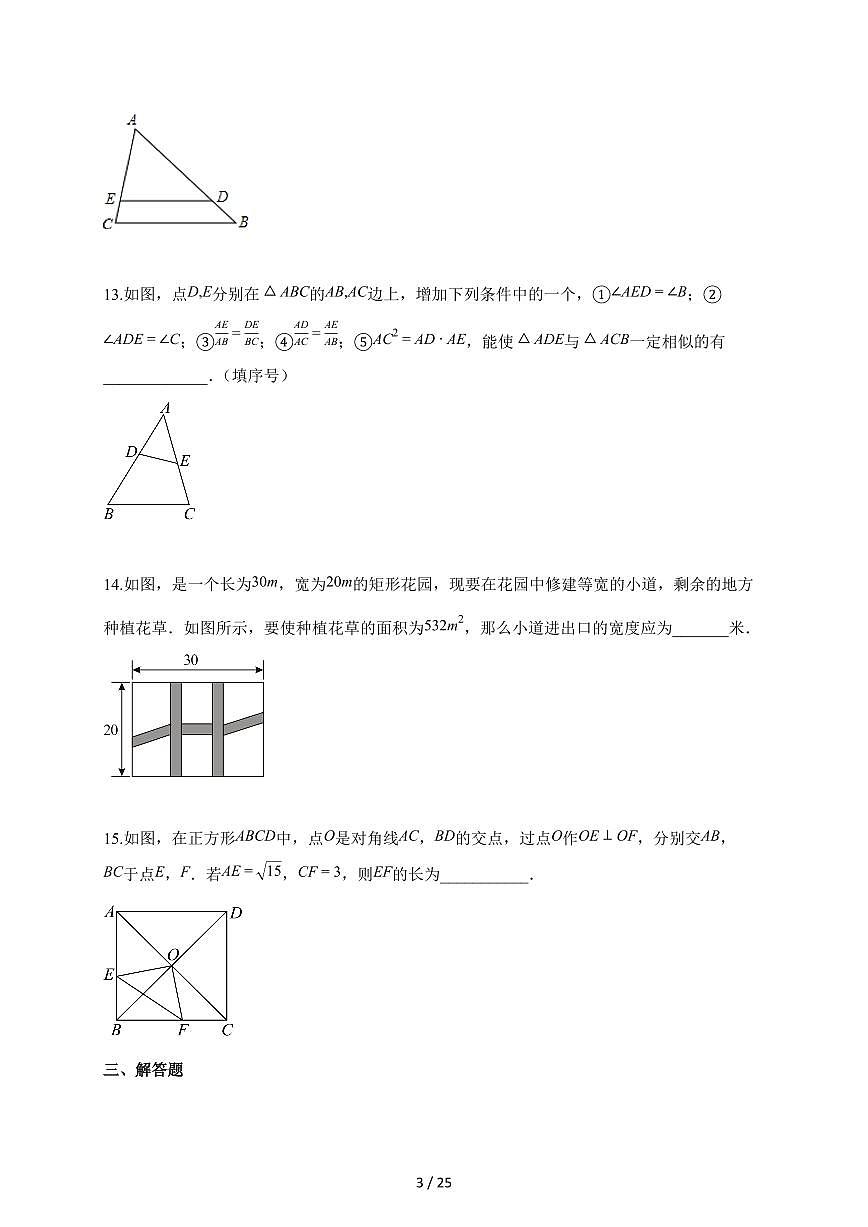 2025~2026学年山东省泰安市新泰市八年级下学期7月期末数学试题（含解析）第3页
