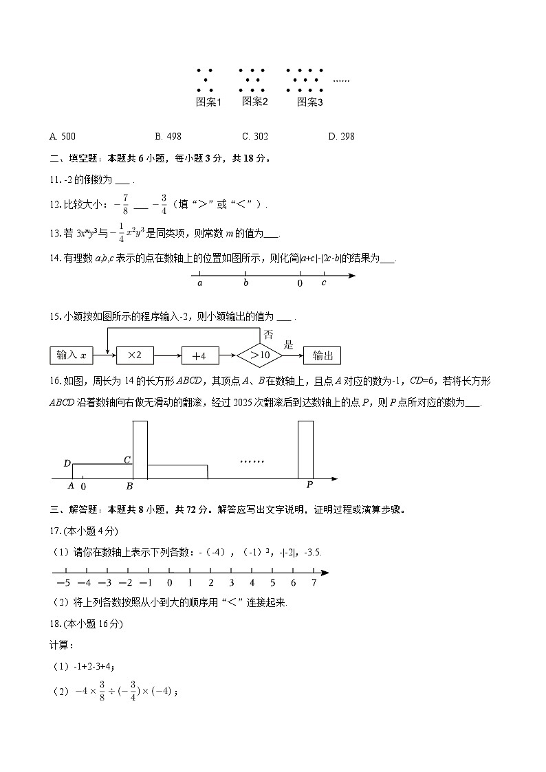 2025-2026学年江苏省镇江市丹徒区宜城中学等五校联考七年级（上）期中数学试卷-自定义类型第2页