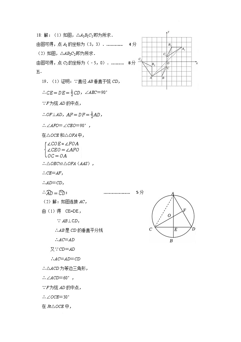 数学 九年级数学第二次学情调研数学参考答案第2页