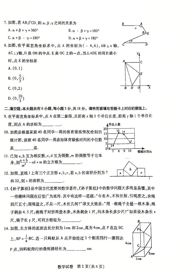 内蒙古包头市青山区2024-2025学年八年级上学期期末数学试题第2页