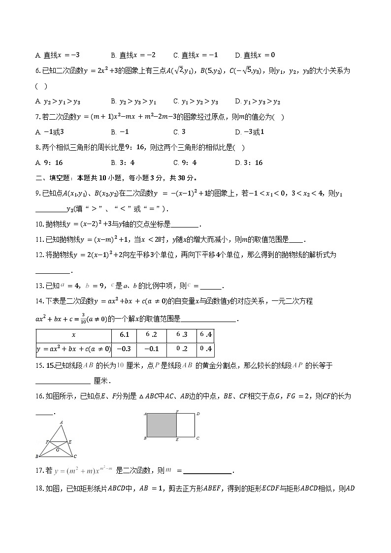 江苏省宿迁市沭阳如东中学2025-2026学年上学期第二次月考九年级数学试题第2页