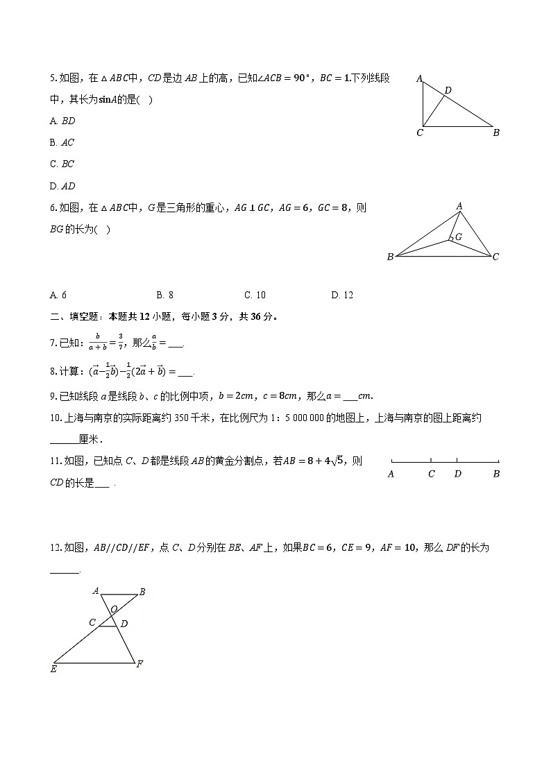 2025-2026学年上海市浦东新区建平中学西校九年级（上）期中数学试卷第2页