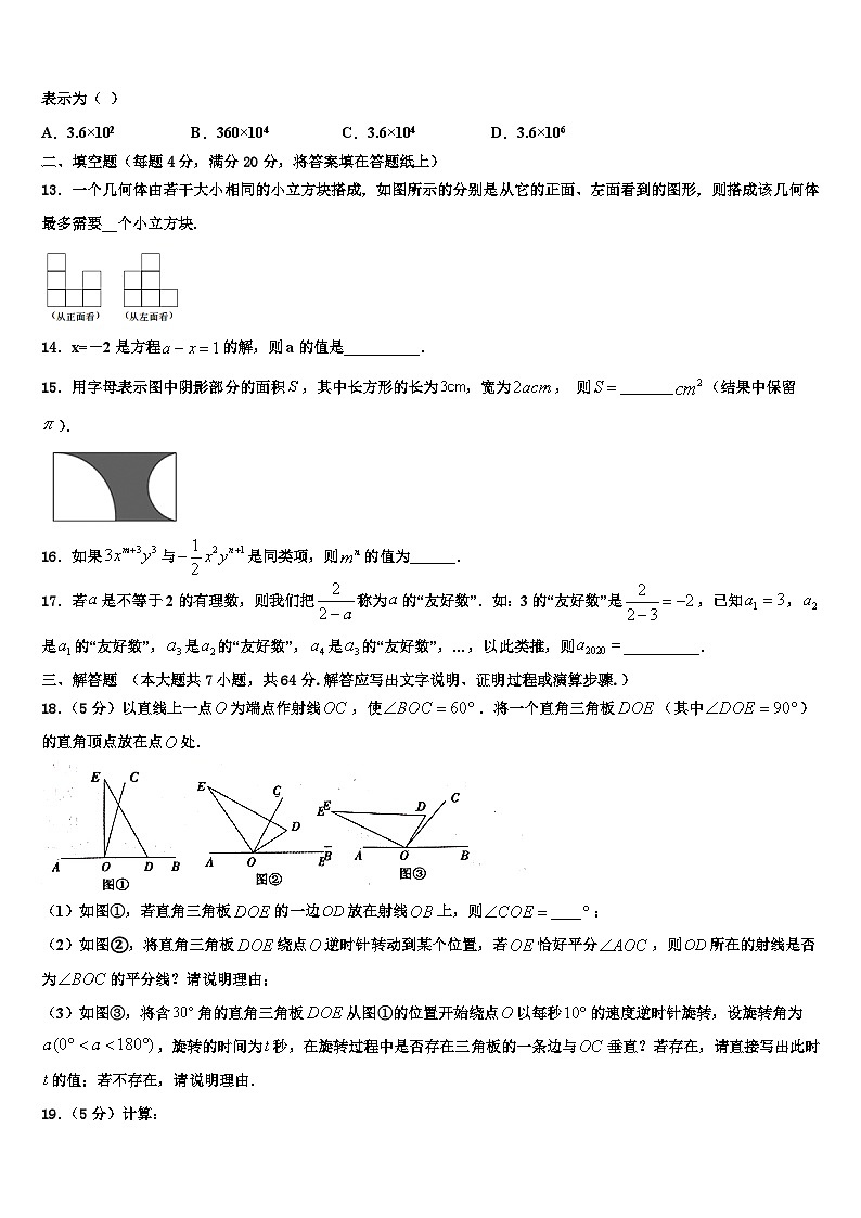 2026届重庆巴蜀常春藤七年级数学第一学期期末联考模拟试题含解析第3页