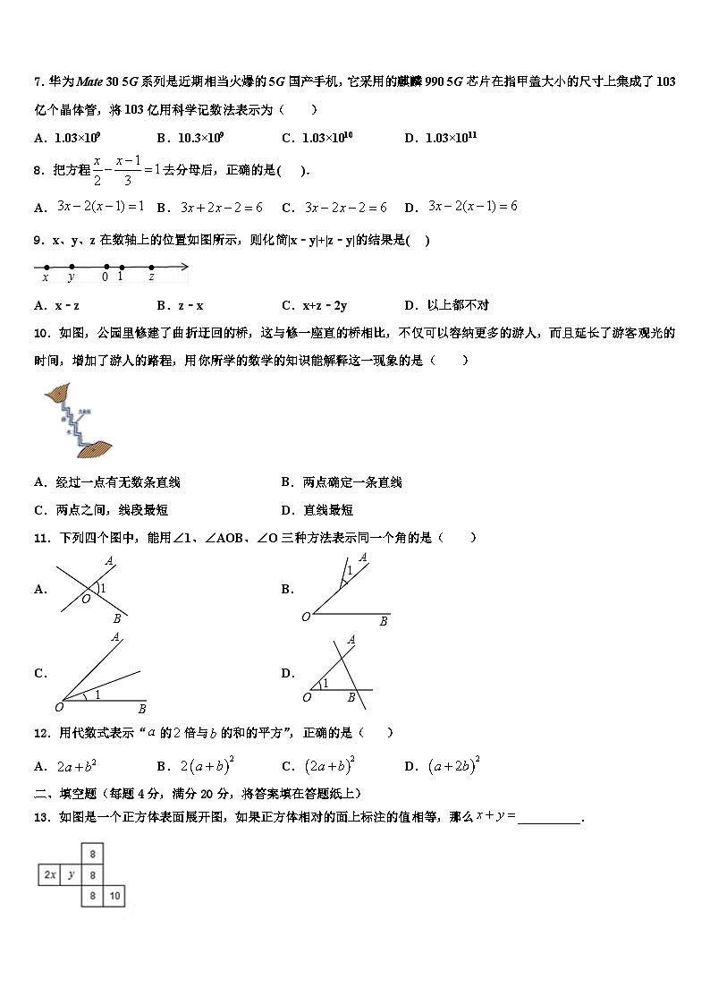2026届重庆市万州区七年级数学第一学期期末质量跟踪监视试题含解析第2页