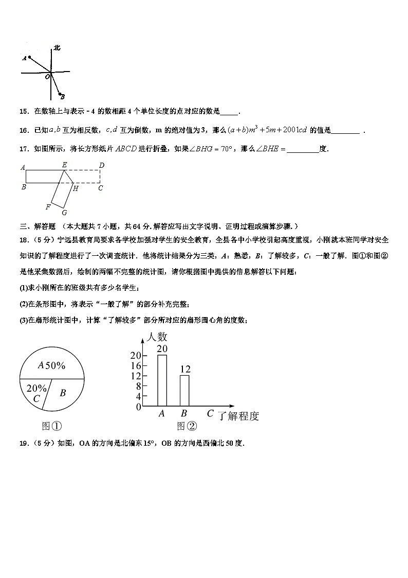 甘肃省白银市育才学校2026届数学七年级第一学期期末经典模拟试题含解析第3页