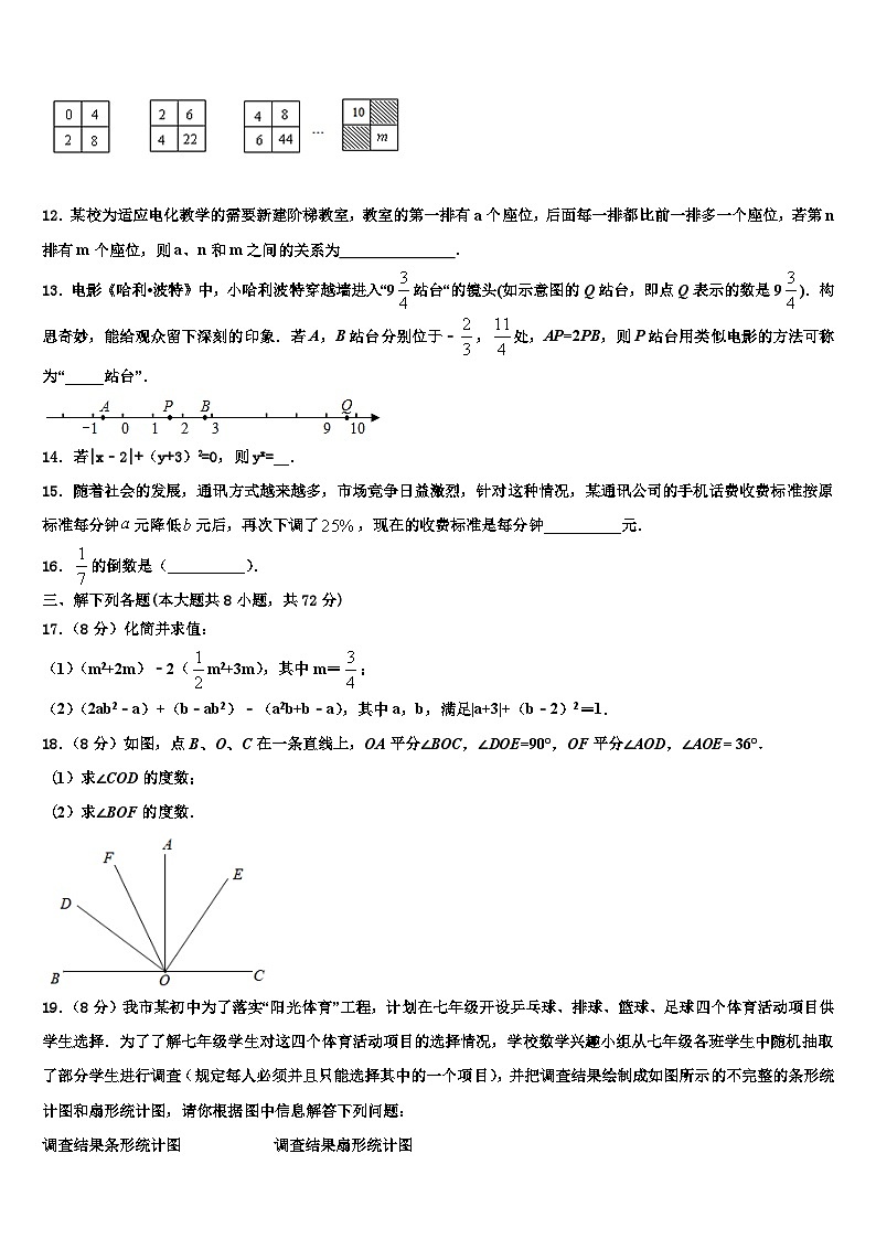 甘肃省武威市民勤县2026届数学七年级第一学期期末教学质量检测模拟试题含解析第3页