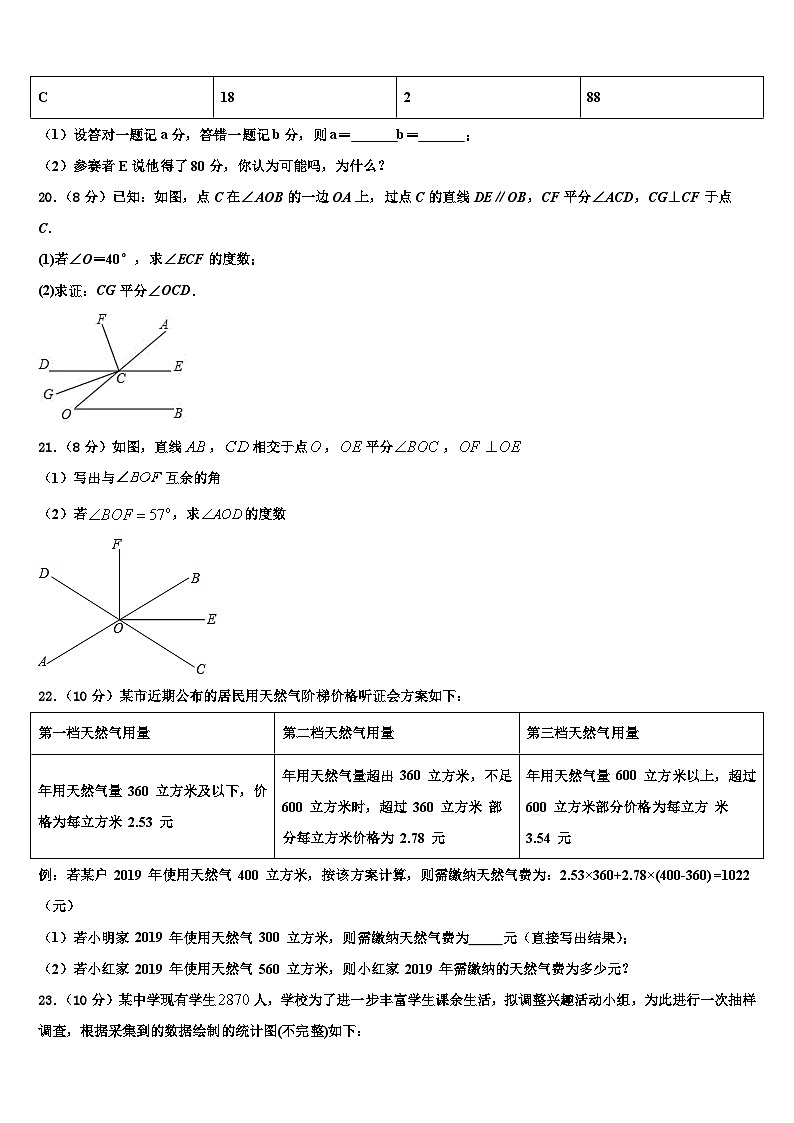 广东省佛山市六峰中学2026届七年级数学第一学期期末统考试题含解析第3页