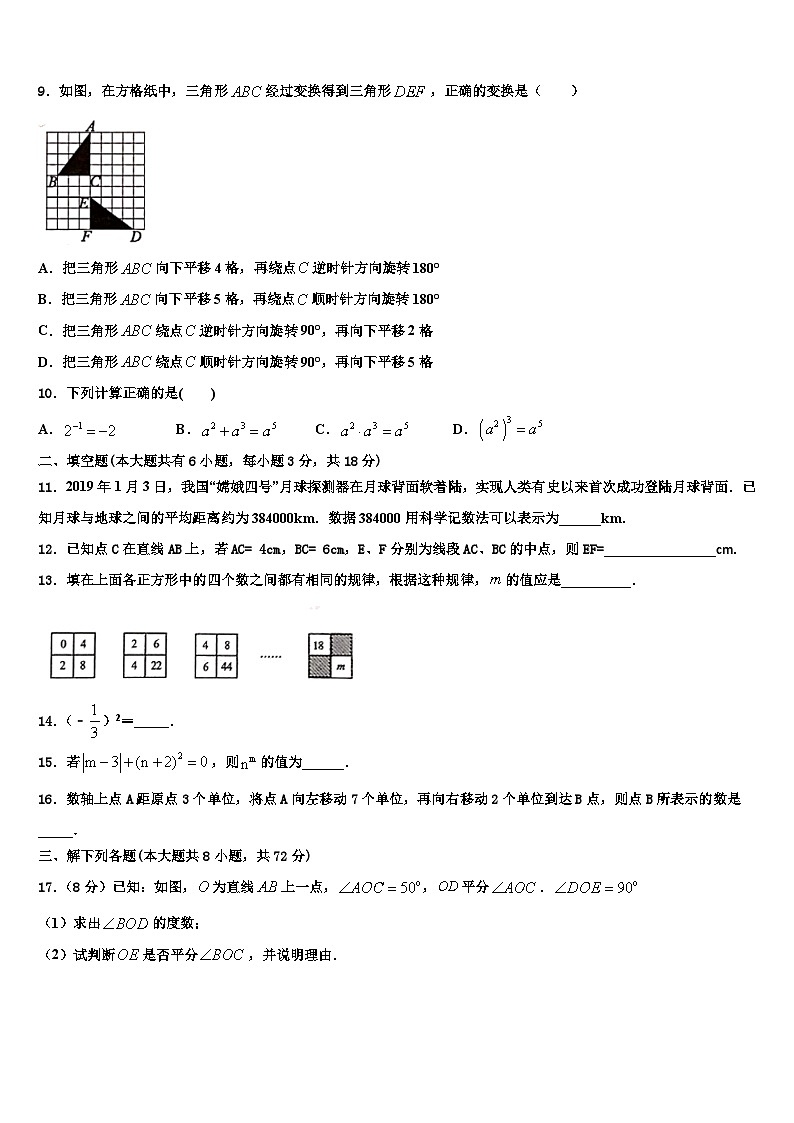 广东省揭西县2026届数学七上期末综合测试模拟试题含解析第2页