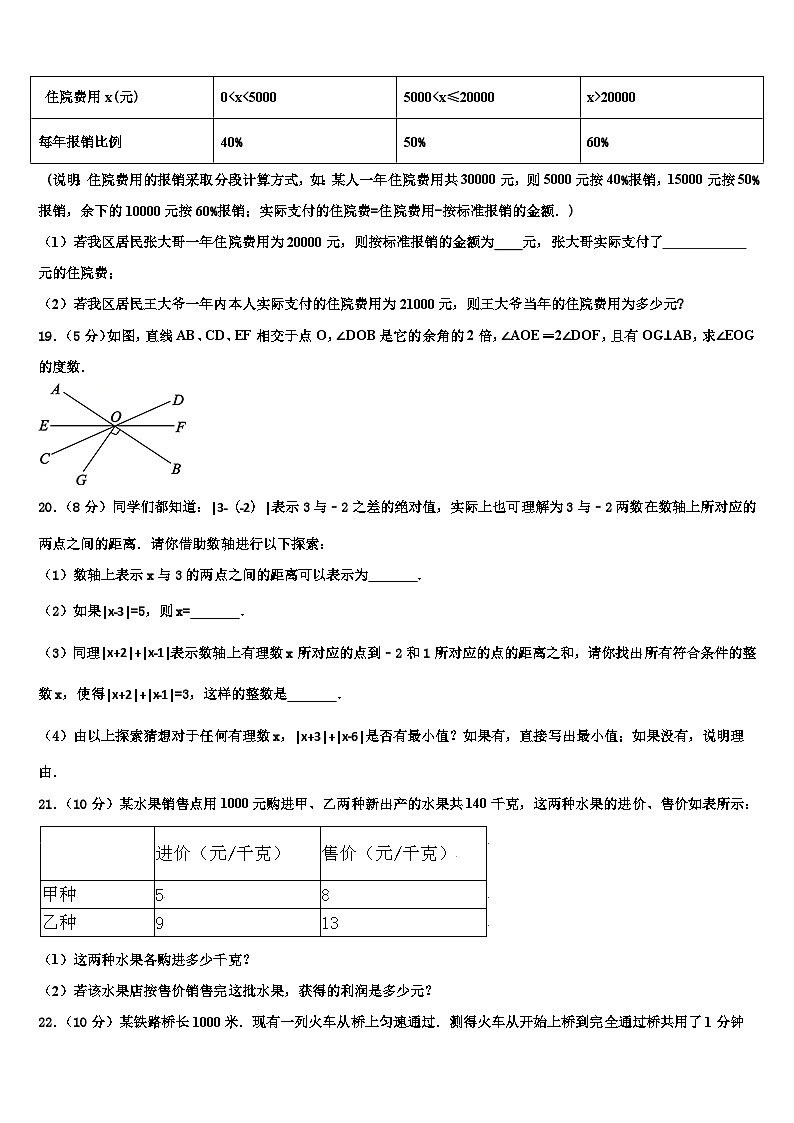 广东省阳江二中学2026届数学七上期末检测试题含解析第3页