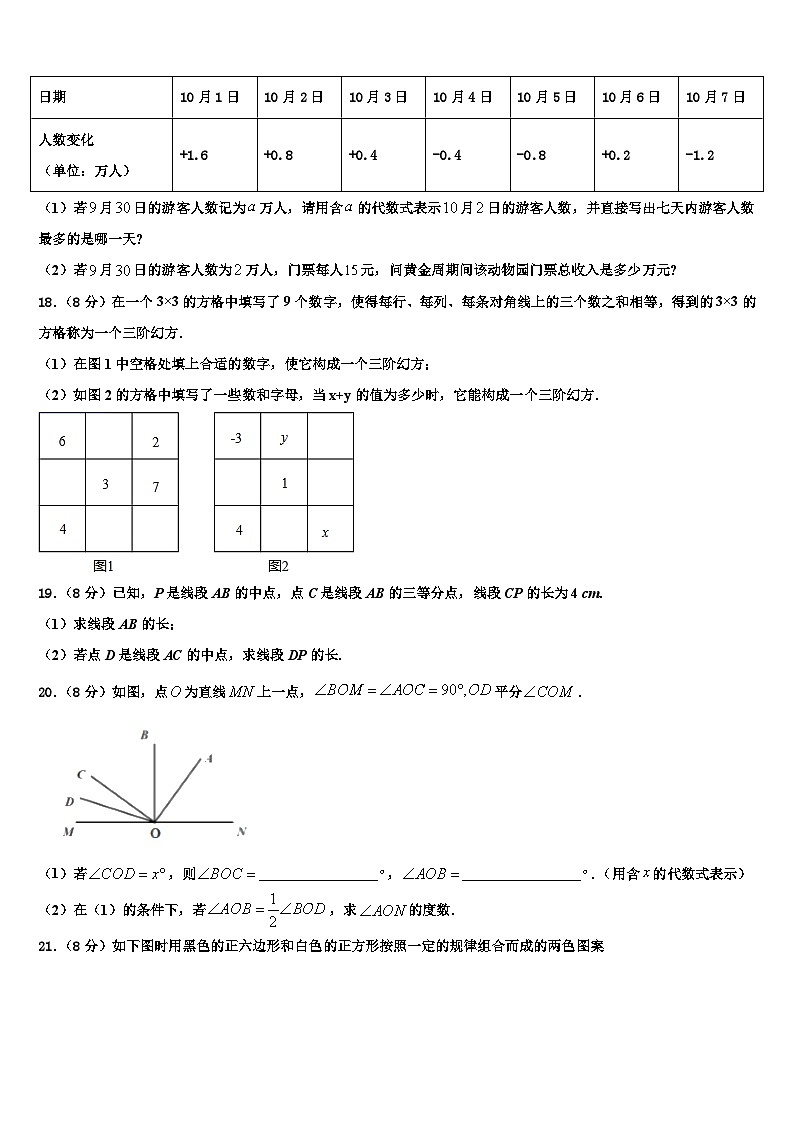 广东省韶关市乐昌县2026届七年级数学第一学期期末监测模拟试题含解析第3页
