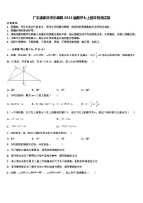 广东省韶关市乐昌县2026届数学七上期末检测试题含解析