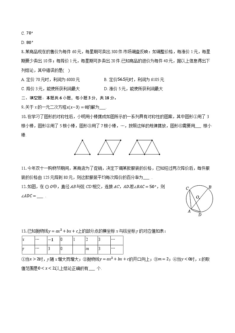 2025-2026学年陕西省西安市临潼区九年级（上）期中数学试卷第2页