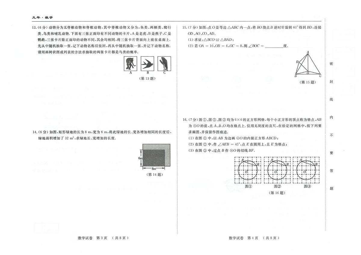 吉林省松原市长岭县2025-2026学年九年级上学期11月三校联考数学试题（月考）第2页