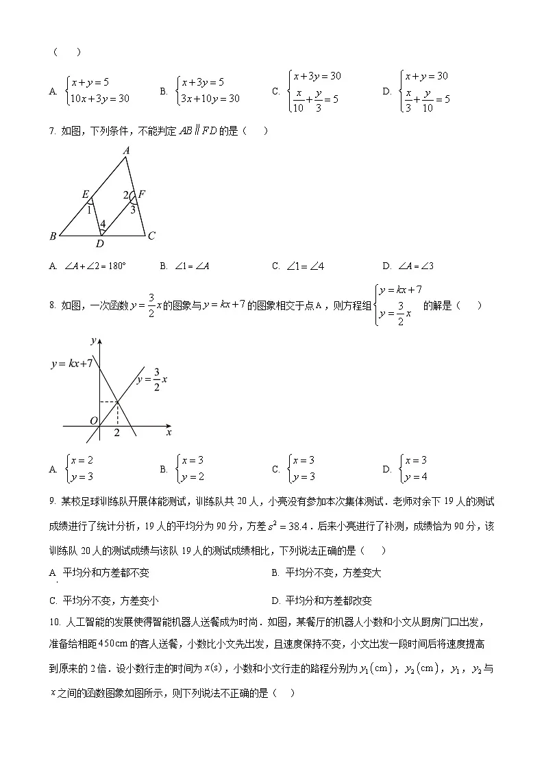精品解析：河南省平顶山市鲁山县2024-2025学年上学期八年级期末考试数学试卷 （原卷版）第2页