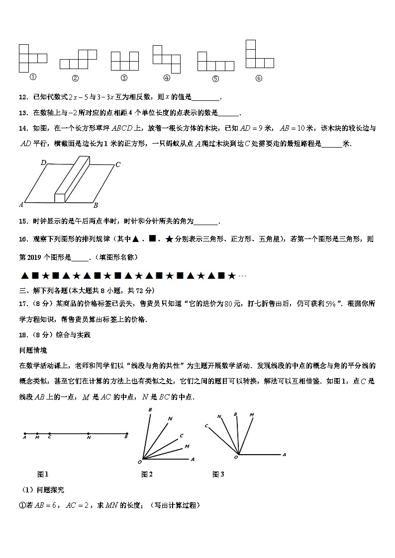 海南省文昌市罗峰中学2026届数学七年级第一学期期末质量跟踪监视模拟试题含解析第3页