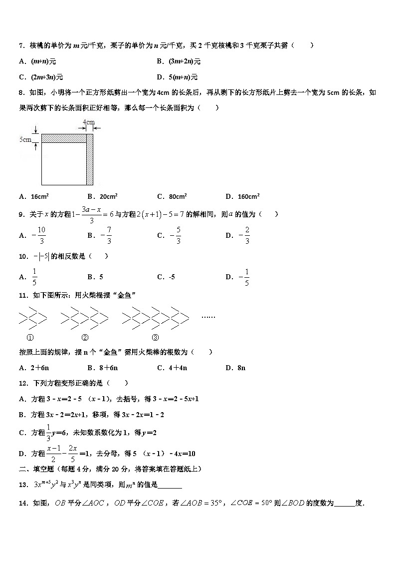 河北省沧州沧县联考2026届数学七年级第一学期期末考试模拟试题含解析第2页