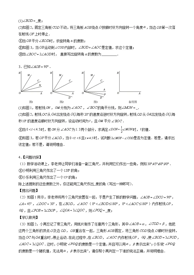 专题06 与角有关的旋转问题（4大题型）（专项训练）（学生版）第2页