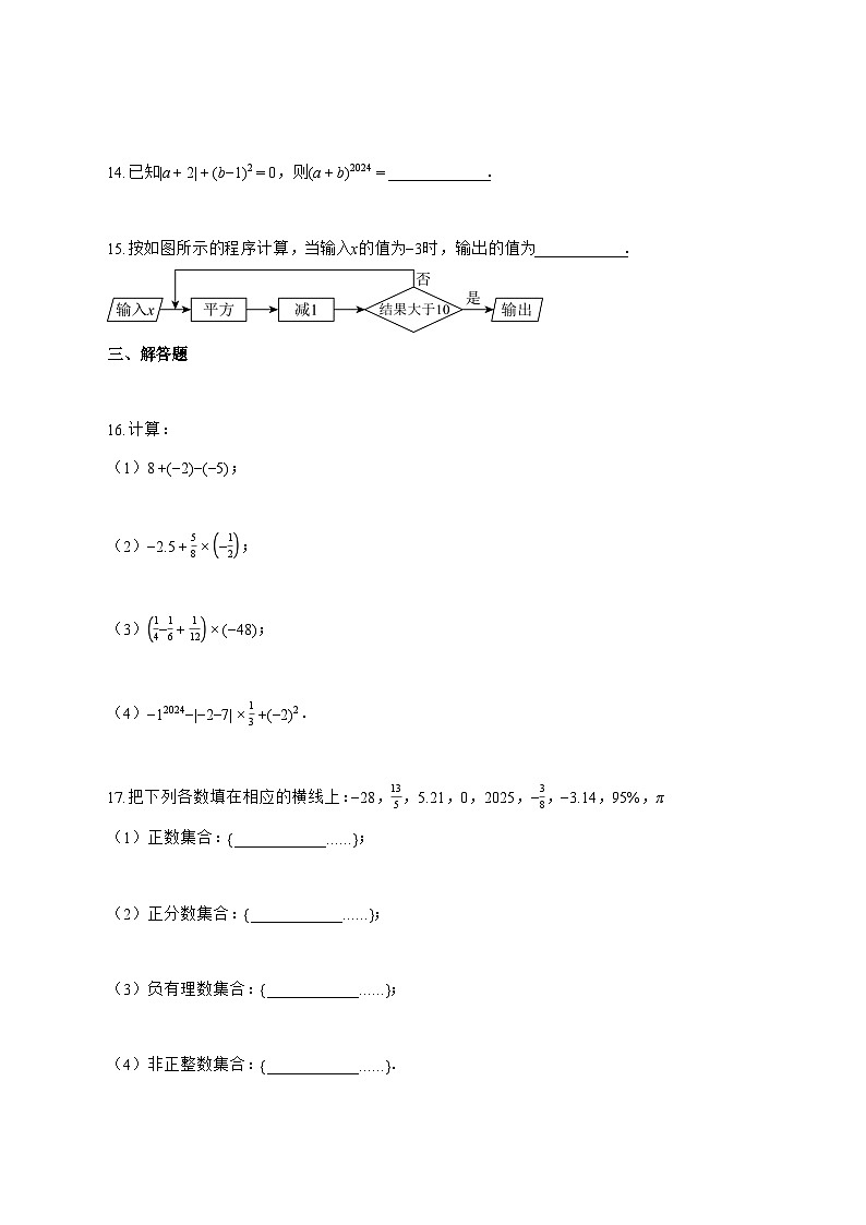 2025—2026学年新疆克孜勒苏柯尔克孜自治州七年级上册11月期中数学试卷 [有答案]第3页