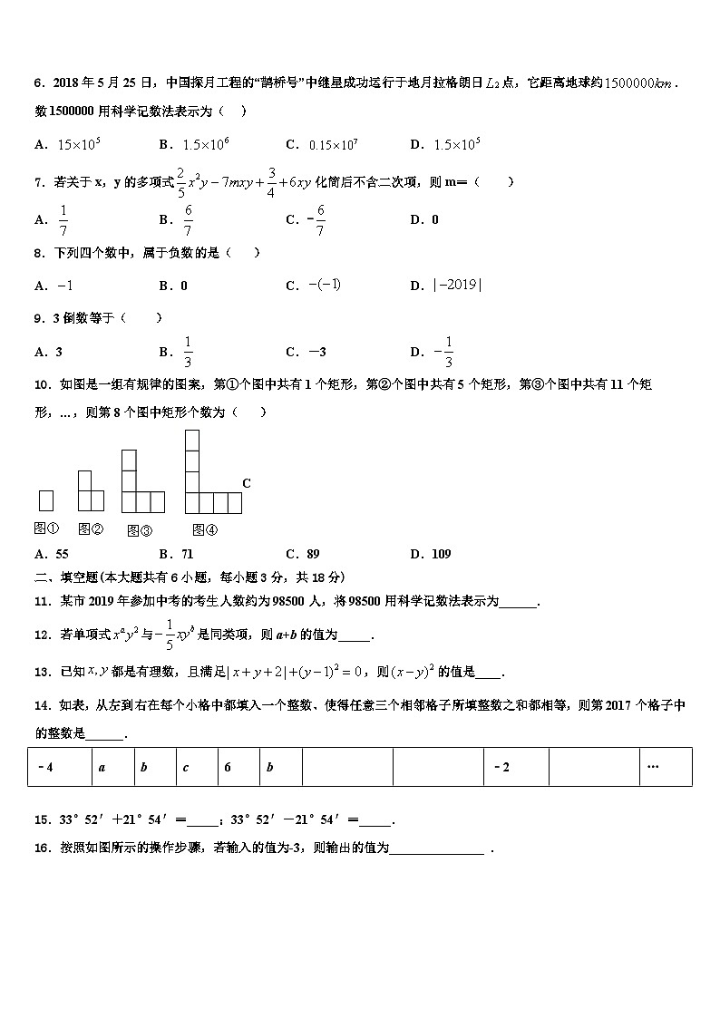 黑龙江省哈尔滨双城区六校联考2026届数学七上期末达标检测试题含解析第2页