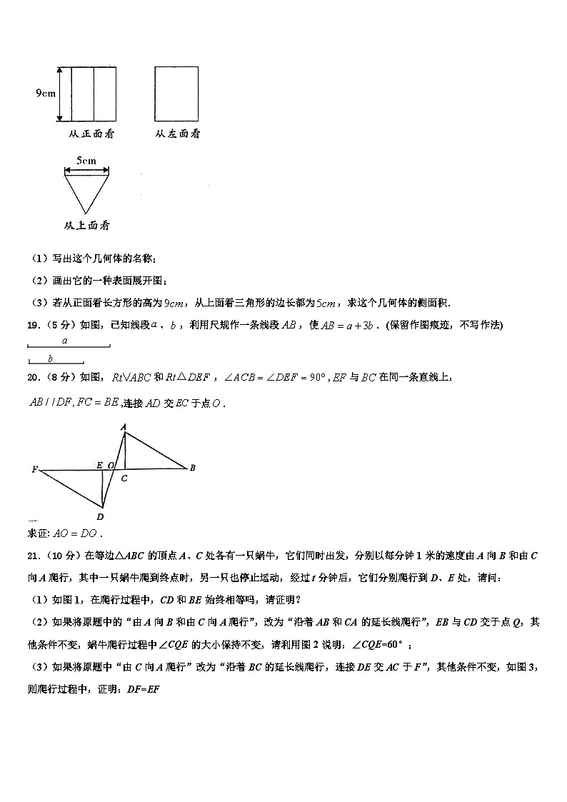 衡阳市逸夫中学2026届数学七上期末统考试题含解析第3页