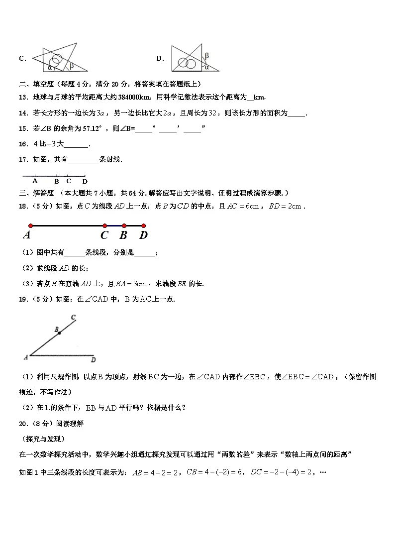 河南省新乡市卫辉市2026届数学七上期末监测模拟试题含解析第3页