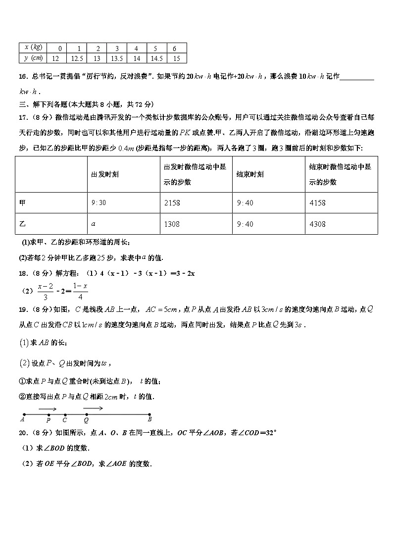 湖北省枣阳市阳光中学2026届数学七年级第一学期期末教学质量检测模拟试题含解析第3页