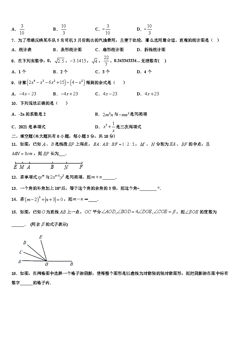 湖北省黄石市新建初级中学2026届数学七上期末经典模拟试题含解析第2页