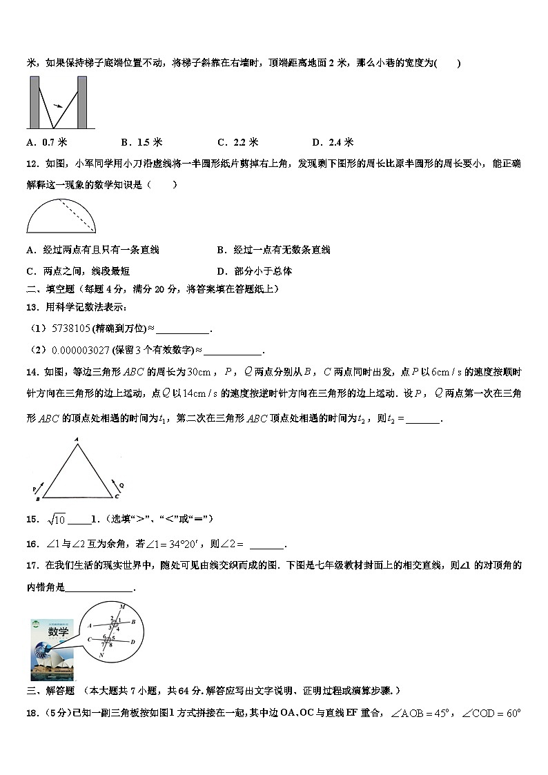 吉林省松原市2026届七年级数学第一学期期末质量跟踪监视模拟试题含解析第3页