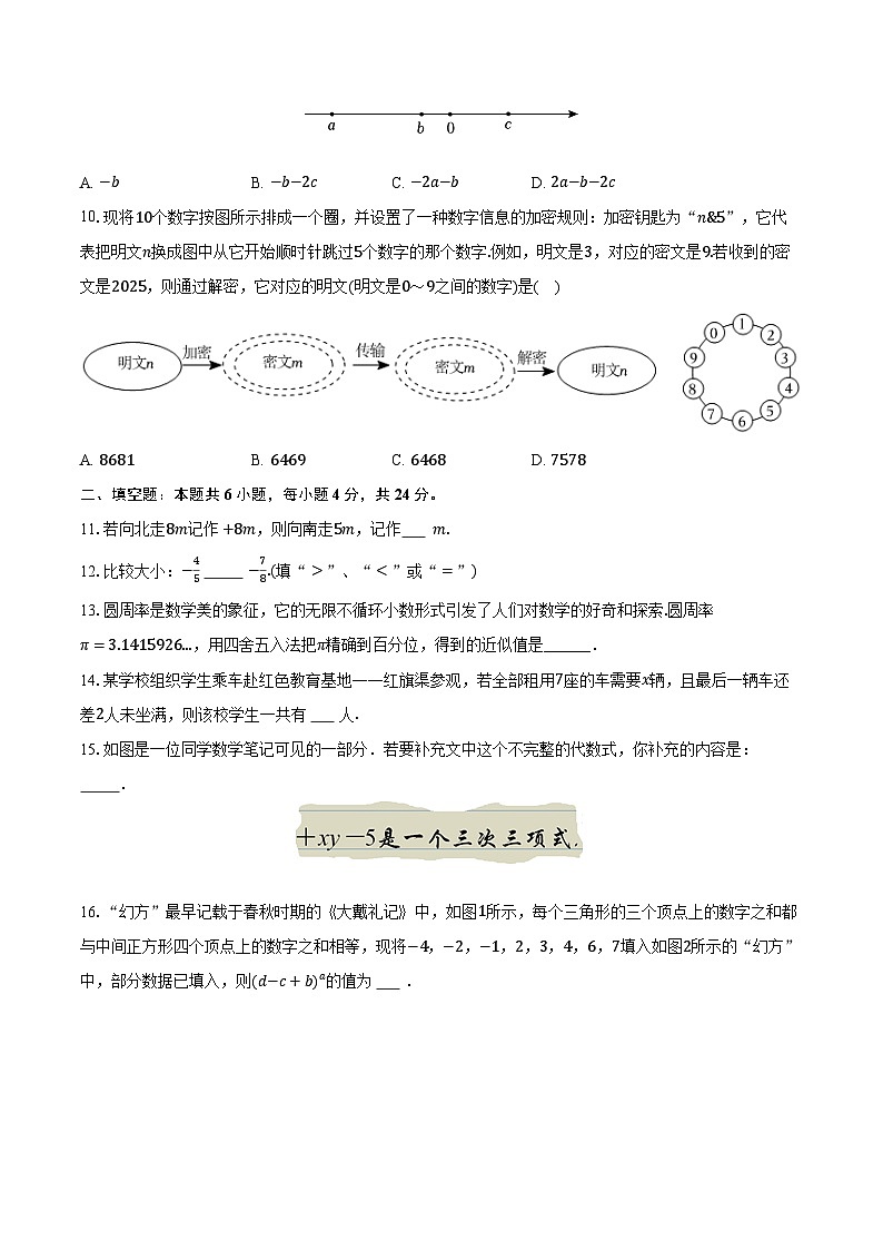 福建省福州外国语学校2025-2026学年七年级（上）期中数学试卷第2页