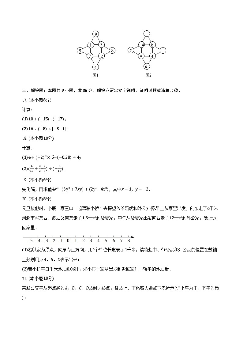 福建省福州外国语学校2025-2026学年七年级（上）期中数学试卷第3页