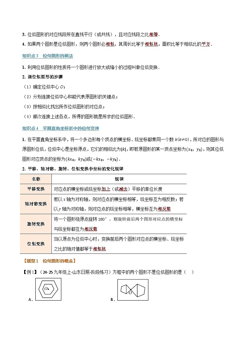 专题6.6 图形的位似（举一反三讲义）数学苏科版九年级下册（原卷版）第2页