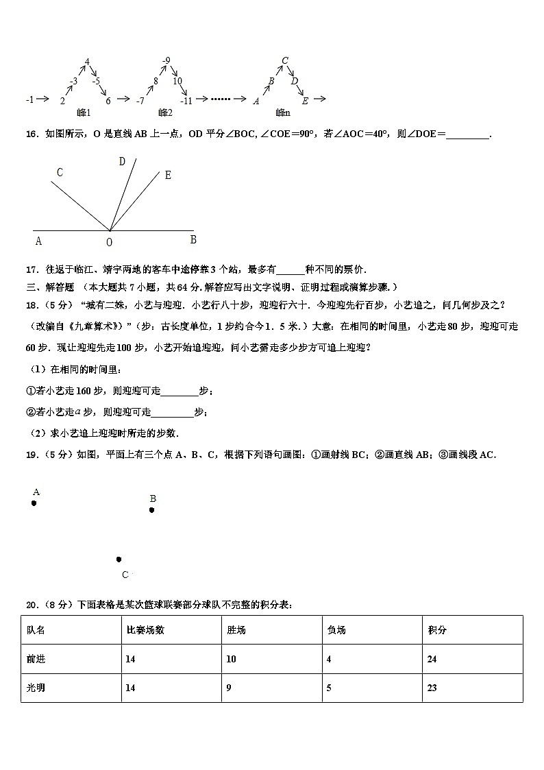 江苏省东台市第二联盟2026届七年级数学第一学期期末复习检测试题含解析第3页