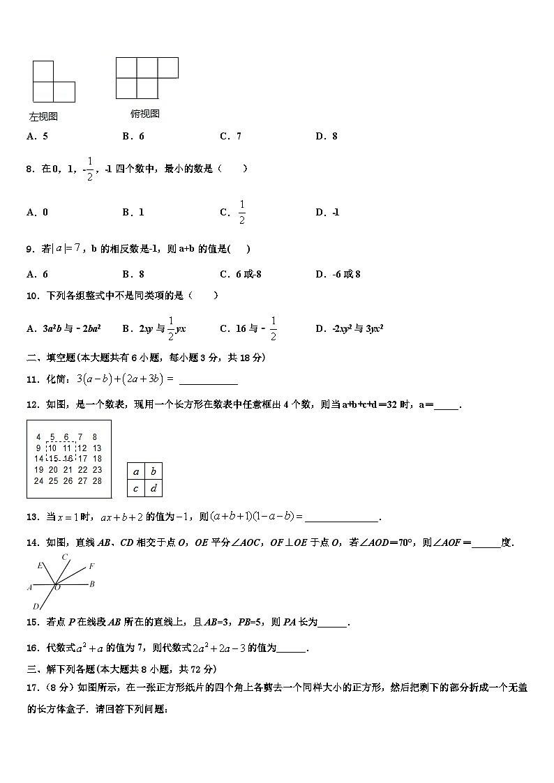吉林省长春市长春汽车经济技术开发区2026届数学七上期末综合测试模拟试题含解析第2页