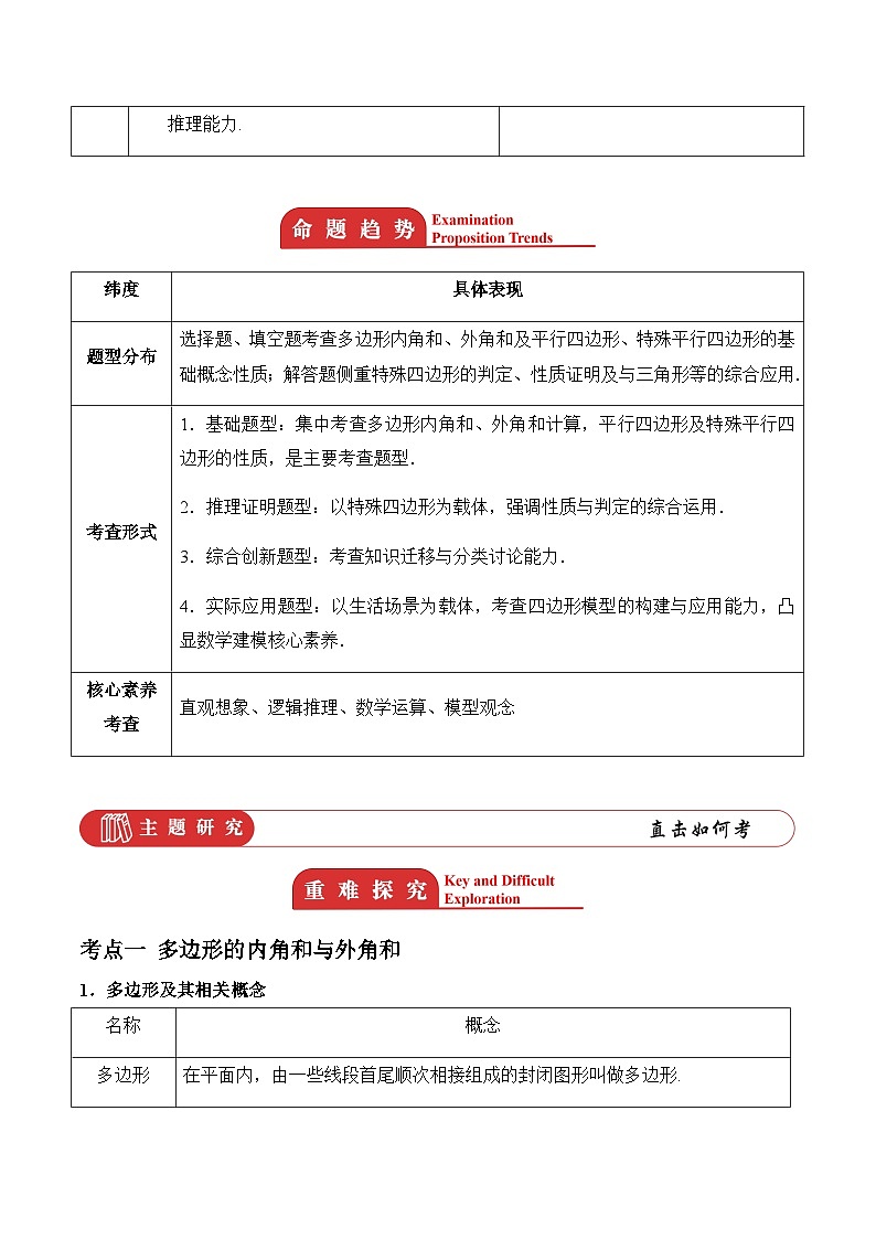 主题六 四边形及多边形 2026年中考数学专题复习考点解读教案第3页