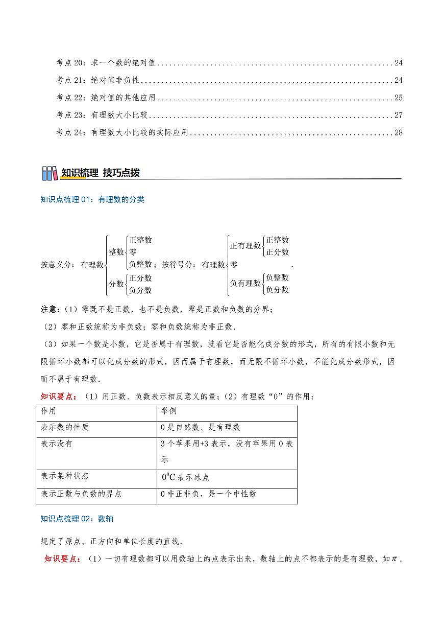 有理数（知识梳理+24个高频易错考点）（解析版）第2页