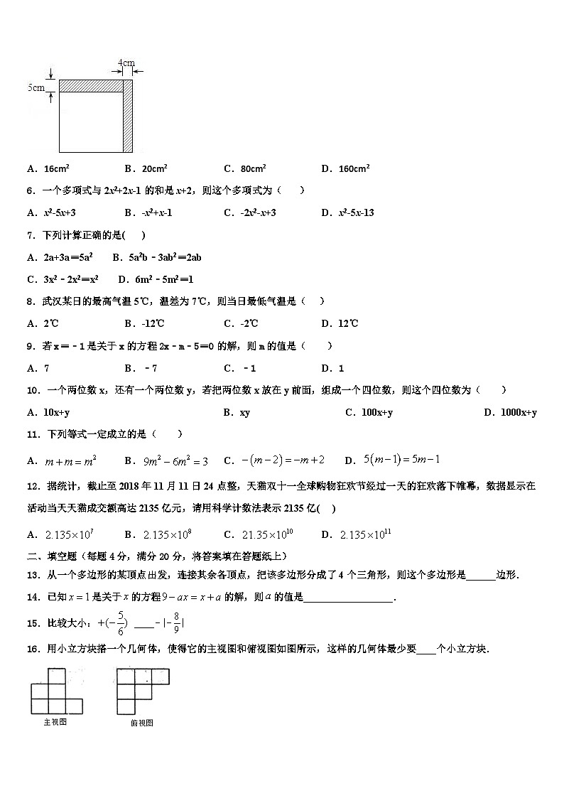 莱芜市重点中学2026届七年级数学第一学期期末复习检测试题含解析第2页