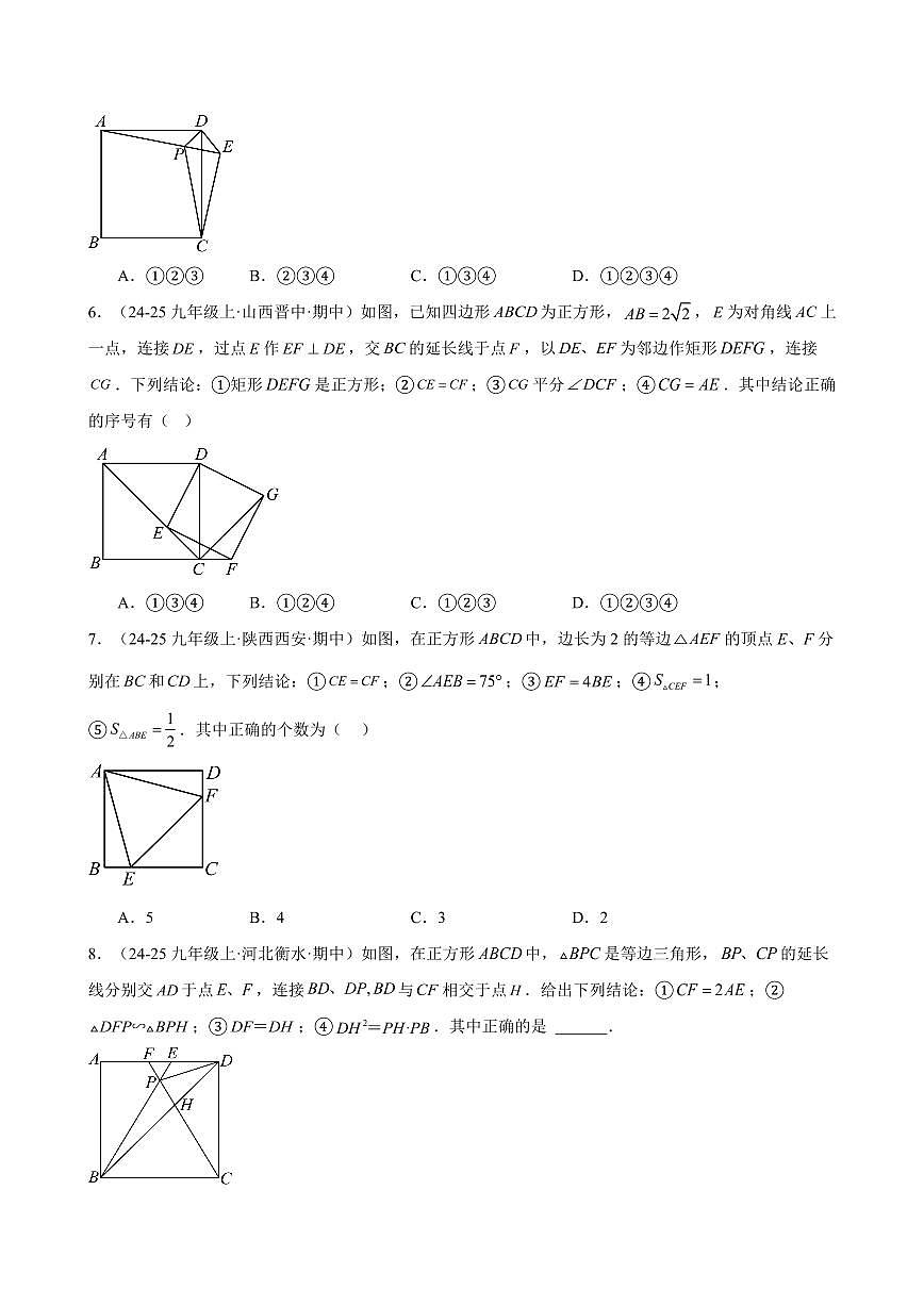 期中压轴真题（11大题型77道）（原卷版）第3页