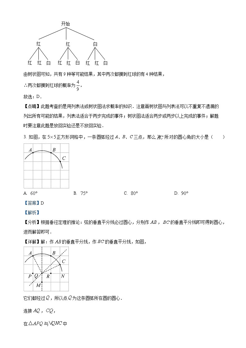 北京市海淀外国语实验学校学校九年级上学期月考数学试题（解析版）-A4第2页