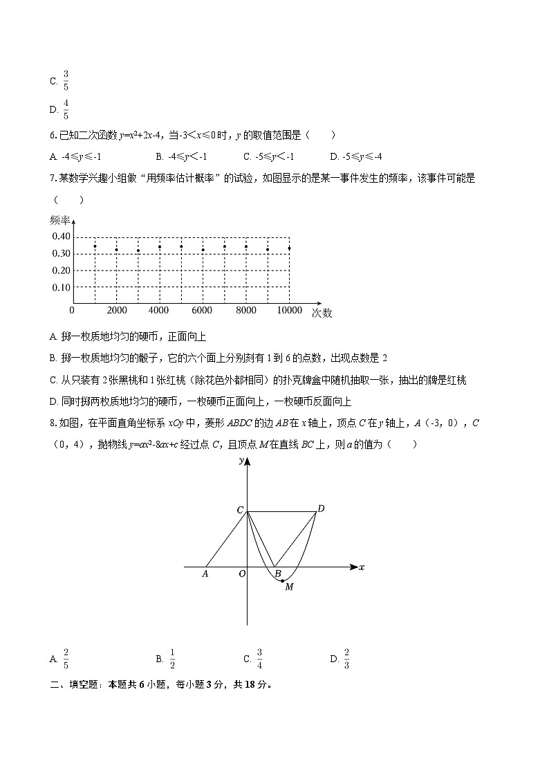 2025-2026学年吉林大学附中九年级（上）期中数学试卷-自定义类型第2页