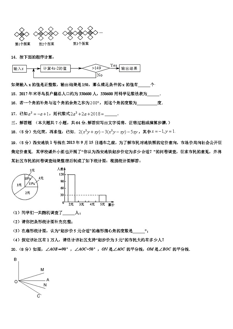 内蒙古鄂尔多斯市鄂托克旗2026届数学七上期末经典试题含解析第3页