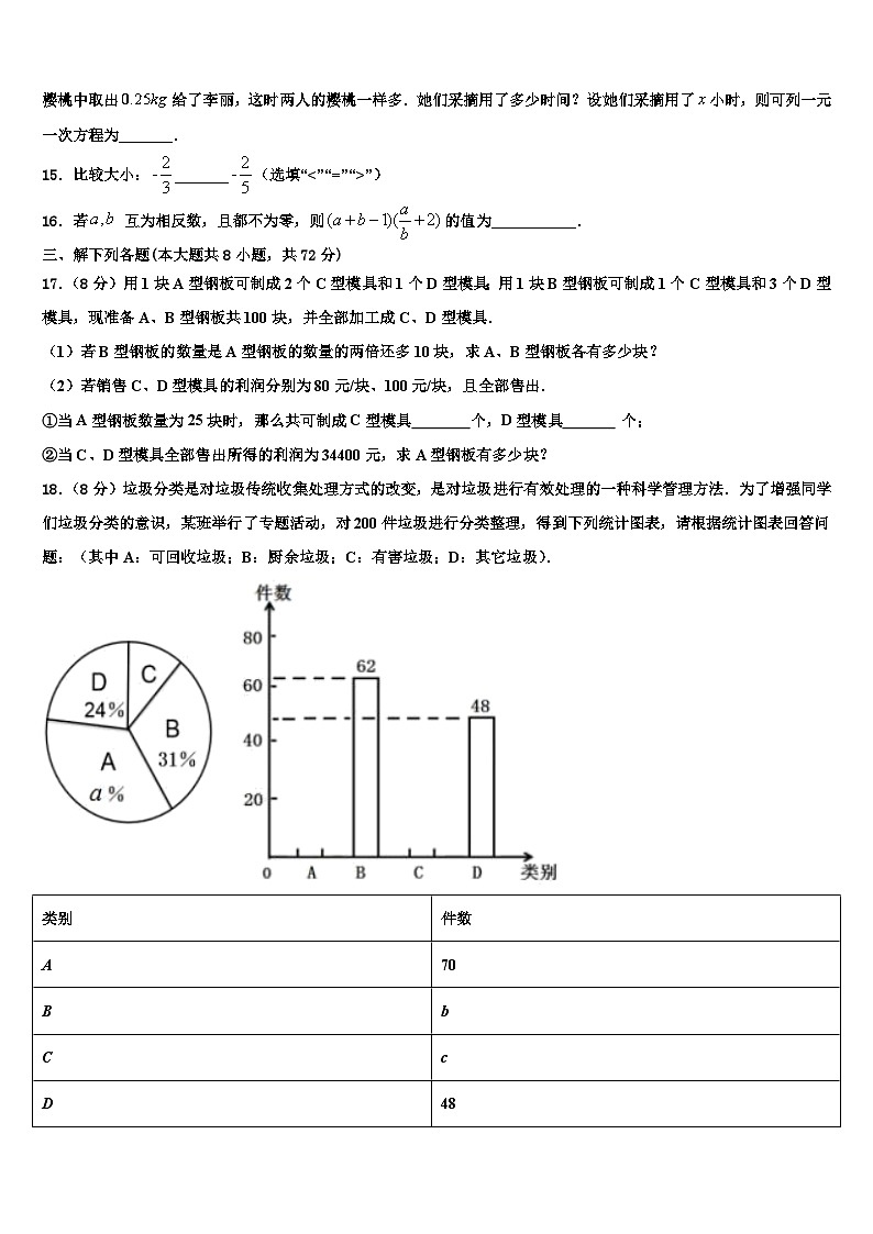 辽宁省沈阳和平区五校联考2026届数学七年级第一学期期末教学质量检测模拟试题含解析第3页