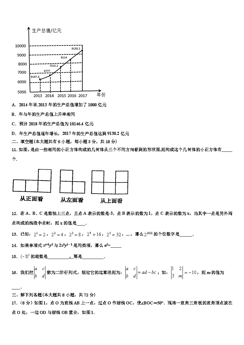 辽宁省盘锦市大洼县2026届七年级数学第一学期期末综合测试模拟试题含解析第3页