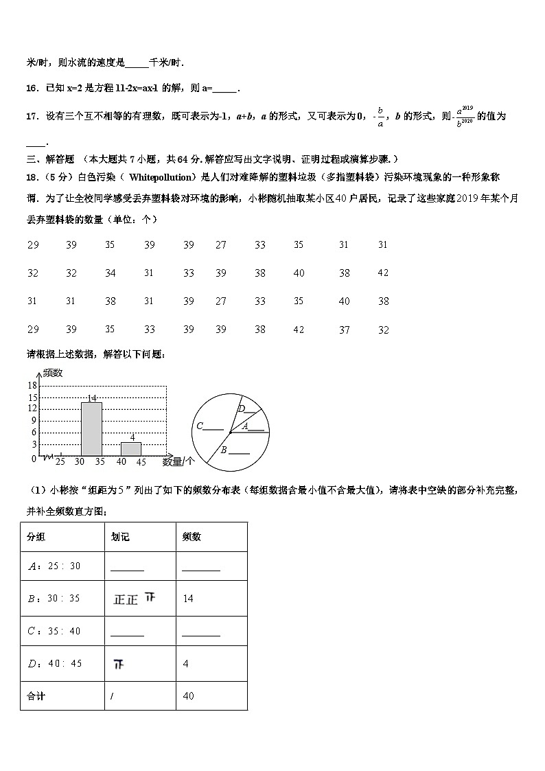 山东省东营市四校连赛2026届数学七上期末联考试题含解析第3页